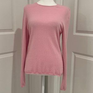 CHARTER CLUB PINK 100% 2-PLY CASHMERE - SIZE M (FITS LIKE SMALL)
